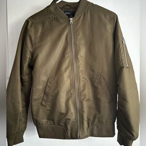 Army green bomber jacket